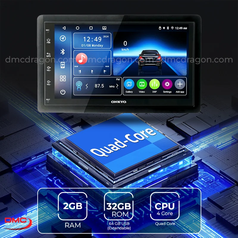 Universal 7in Onkyo X-QD1120-A7Z Android CarPlay Panel 2GB+32GB