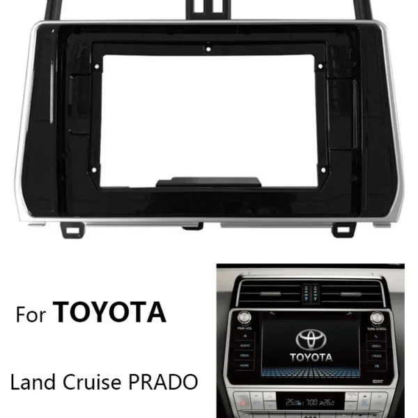 Toyota Prado 2018-2022 Android Frame With Wiring Black 09"