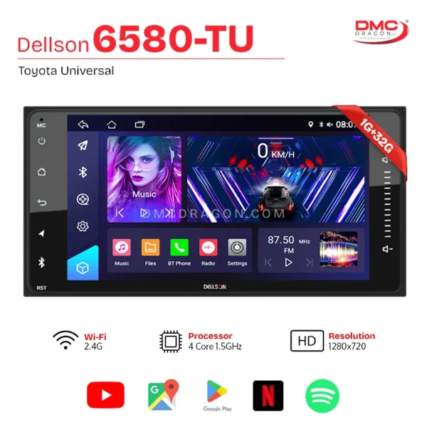 Dellson 8163-TYU Toyota Universal Android Panel 7in Screen | 1GB+32GB
