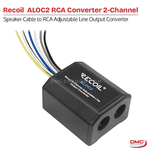 Recoil ALOC2 2-Channel Speaker Cable to RCA Adjustable Line Output Converter with Remote