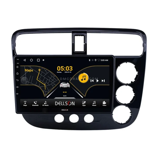 Honda Civic 2002-2006 Dellson 8550 Android Panel CarPlay | 9in IPS Screen
