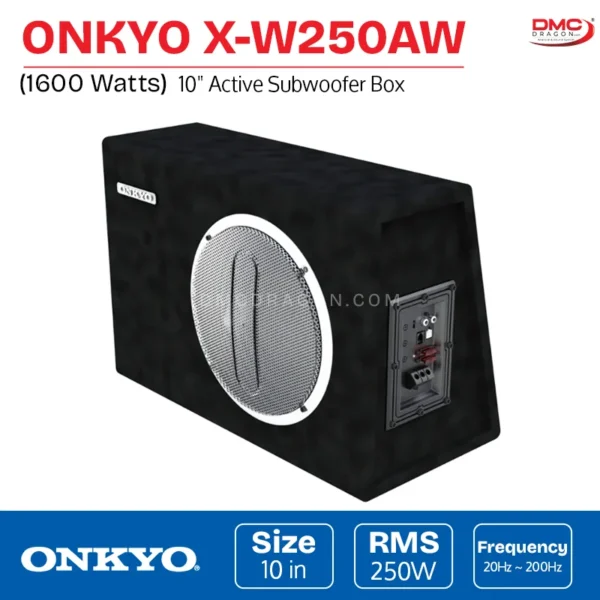 Onkyo X-W250AW 10" Active Subwoofer Deep Bass | RMS 250W / MAX 1600W