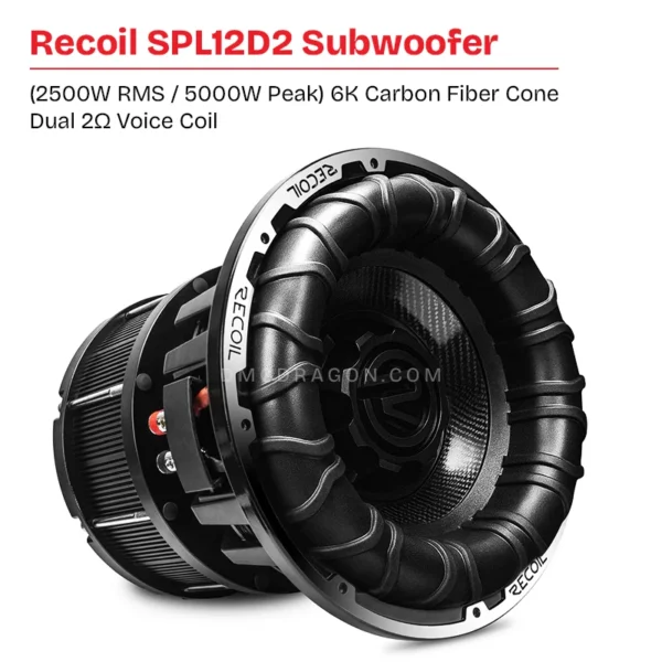 Recoil SPL12D2 SPL Series Competition 12-Inch Subwoofers | Dual 2Ω Voice Coil | 6K Carbon Fiber Cone | Extreme SPL Car Audio