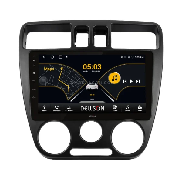 Honda City 1998-2002 Dellson 8550 Android Panel CarPlay | 9in IPS Screen