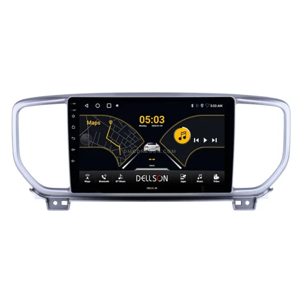 KIA Sportage 2019-2023 Dellson 8550 Android Panel CarPlay | 9in IPS Screen