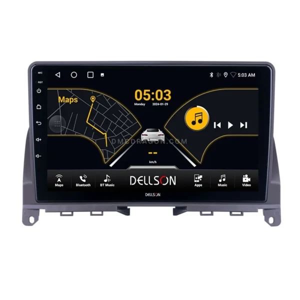 Mercedes Benz C-CLass W204 2007-2014 Dellson 8550 Android Panel CarPlay | 10in IPS Screen