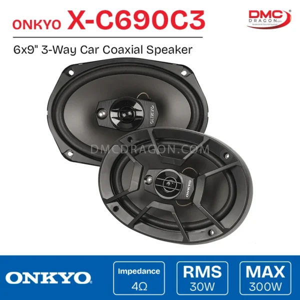 Onkyo X-C690C3 Car Coaxial Speaker 3-Way RMS 30W / Peak Power 300W