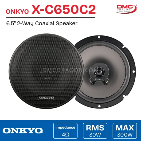 Onkyo X-C650C2 Car Coaxial Speaker 2-Way RMS 30W / Peak Power 300W