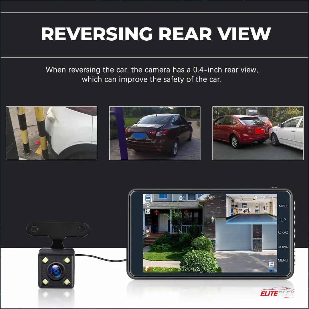 Super HD 1296P Dual Lens Dash Cam with Touch Screen 4 4