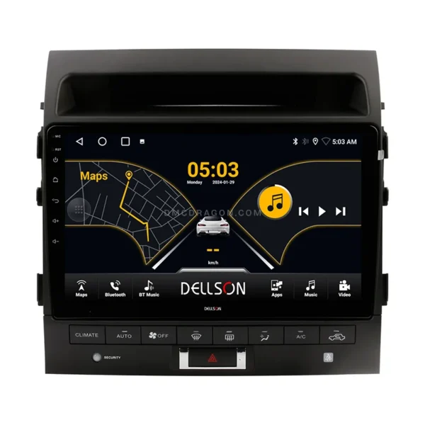 Toyota Land Cruiser LC200 2008-2015 High Version Dellson 8550 Android Panel CarPlay | 10in IPS Screen
