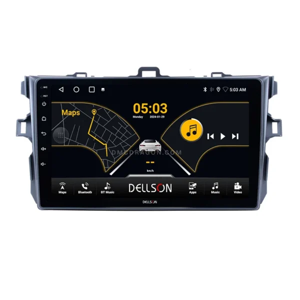 Toyota Corolla 2009-2013 Dellson 8550 Android Panel CarPlay | 9in IPS Screen