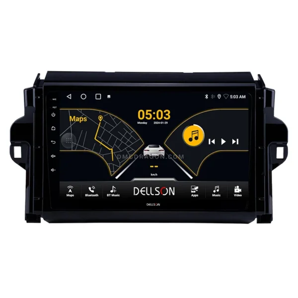 Toyota Fortuner 2016-2026 Dellson 8550 Android Panel CarPlay | 9in IPS Screen