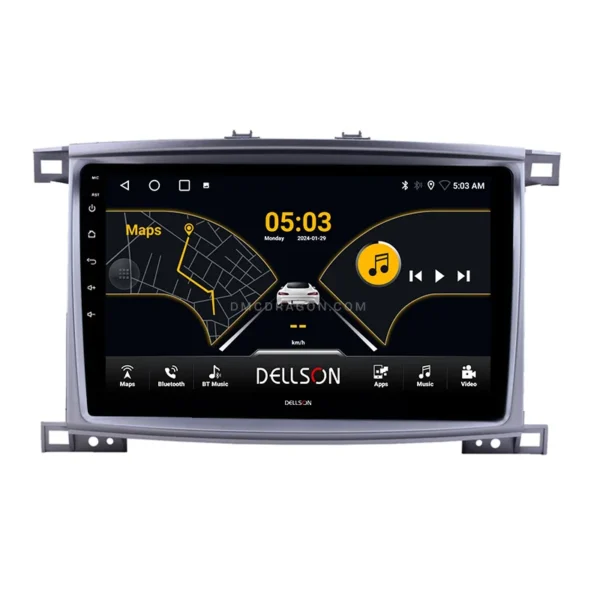 Toyota Land Cruiser 2003-2008 Dellson 8550 Android Panel CarPlay | 9in IPS Screen