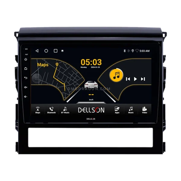 Toyota Land Cruiser 2016-2021 Low Version Dellson 8550 Android Panel CarPlay | 9in IPS Screen