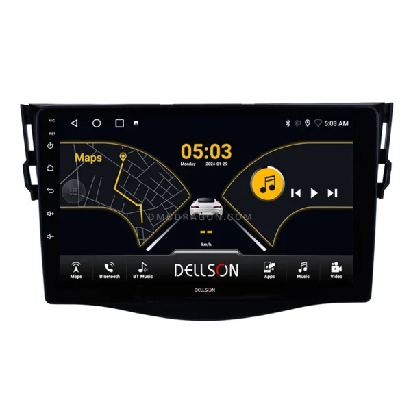 Toyota RAV4 2007-2011 Dellson 8550 Android Panel CarPlay | 9in IPS Screen