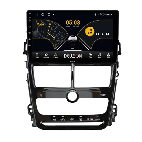 Toyota Yaris Climate Control 2022-2026 Dellson 8550 Android Panel CarPlay | 9in IPS Screen