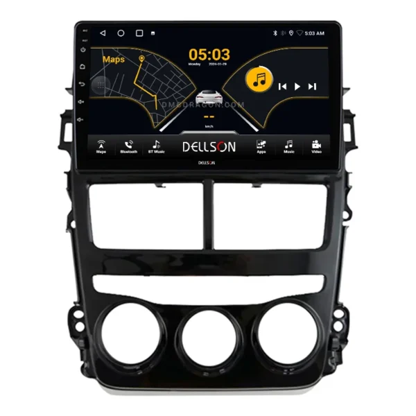 Toyota Yaris Maunal AC Control 2022-2026 Dellson 8550 Android Panel CarPlay | 9in IPS Screen