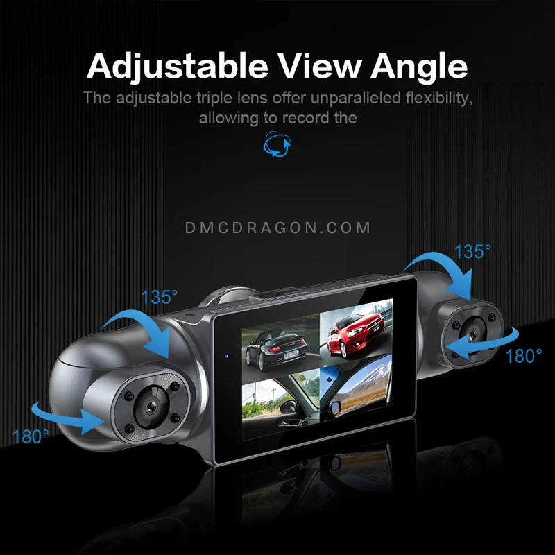 360 Degrees 4 Camera 1080P Car Dashcam DVR WiFi 3