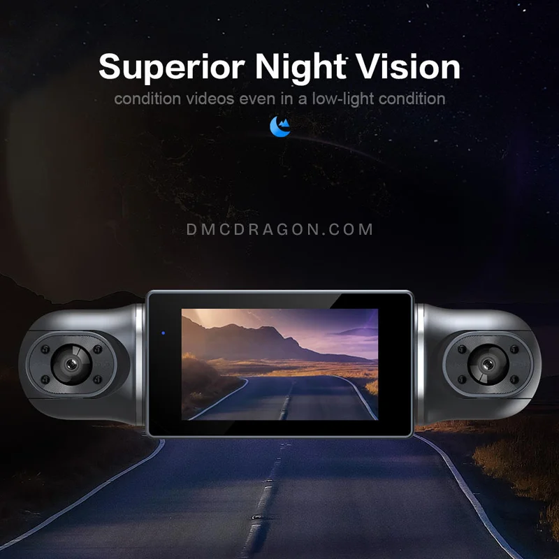 360 Degrees 4 Camera 1080P Car Dashcam DVR WiFi Nigh Vision