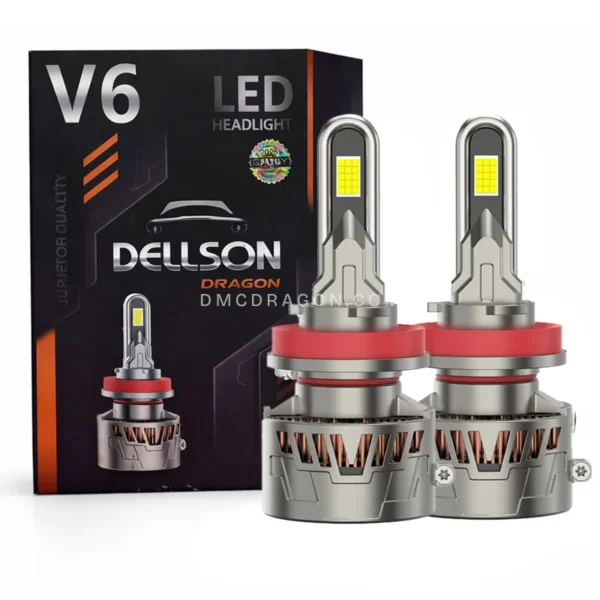 Dellson V6 LED Headlight 250W 11000LMS H4, H11, 9005 Super Bright High Power For Car