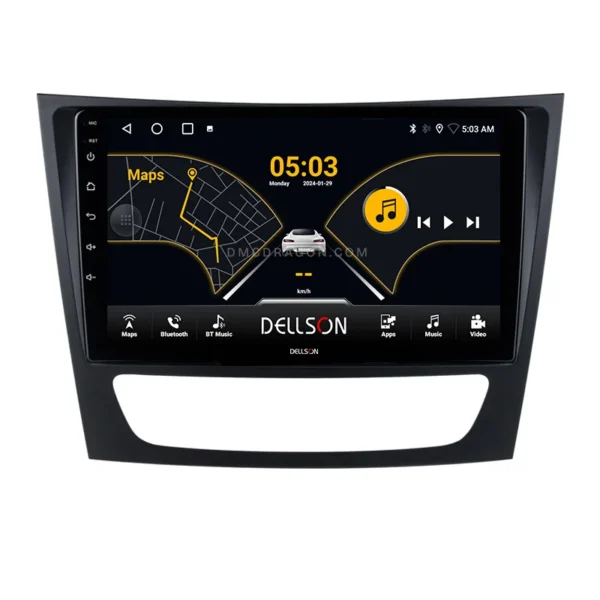 Mercedes Benz E-Class W211 CLS CLASS C219 2001-2009 Dellson 8550 Android Panel CarPlay | 9in IPS Screen