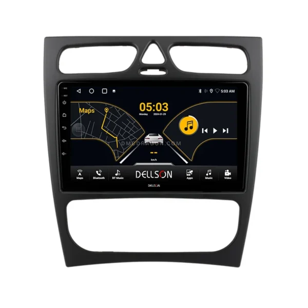 Mercedes Benz W203 CLK 2001-2008 Dellson 8550 Android Panel CarPlay | 9in IPS Screen