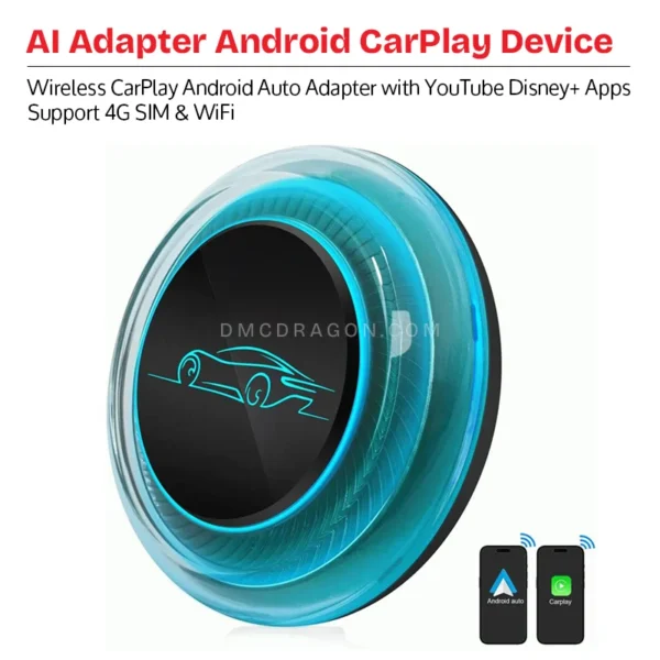 AI Adapter Carplay Device Android Wireless CarPlay Built-in WiFi