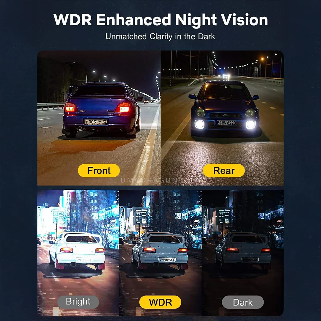 E60 4K Dash Cam Driving Recorder 1.9 Inch Screen 3