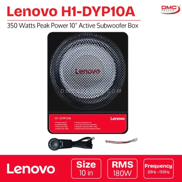 Lenovo H1-DYP10A Underseat Active Bass Tube Peak Power 350W / RMS 180W – Compact design with powerful bass performance