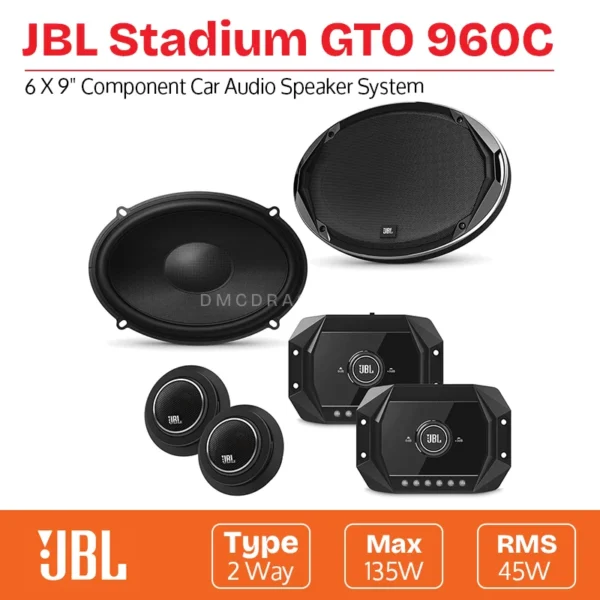 JBL Stadium GTO 960C 6" x 9" Two Way Car Component Speaker 135W RMS / 405W Peak Original
