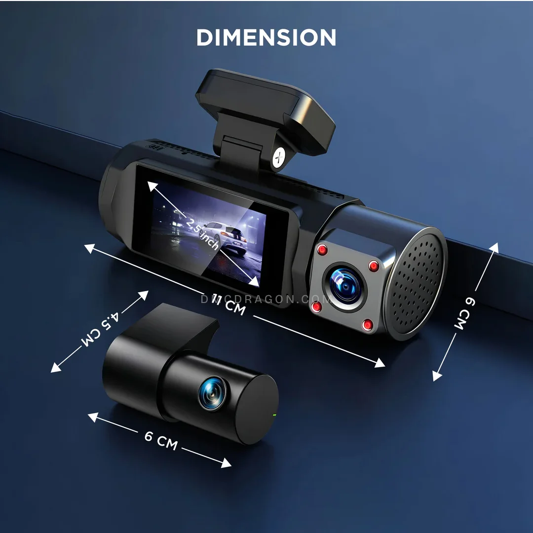 Sansui E45 FHD Dash Cam 3 Channel 2K Recording with Wi Fi 2