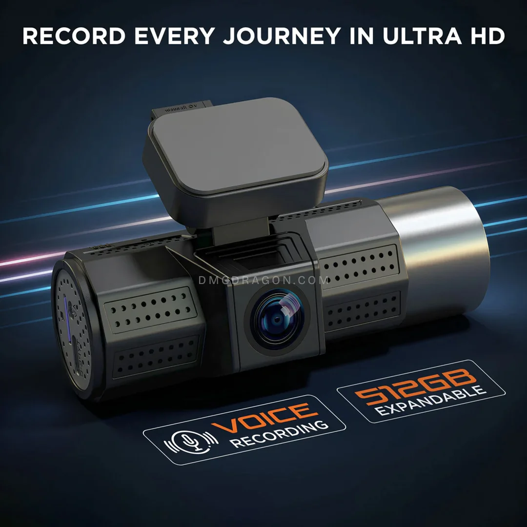 Sansui E45 FHD Dash Cam 3 Channel 2K Recording with Wi Fi 8