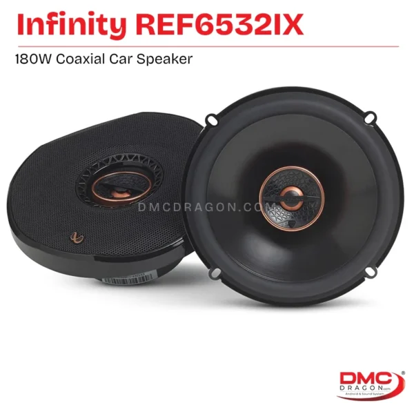 Infinity REF6532IX Coaxial Car Speaker 60 Watts RMS / 180 Watts Peak | 2 Way Audio Speakers