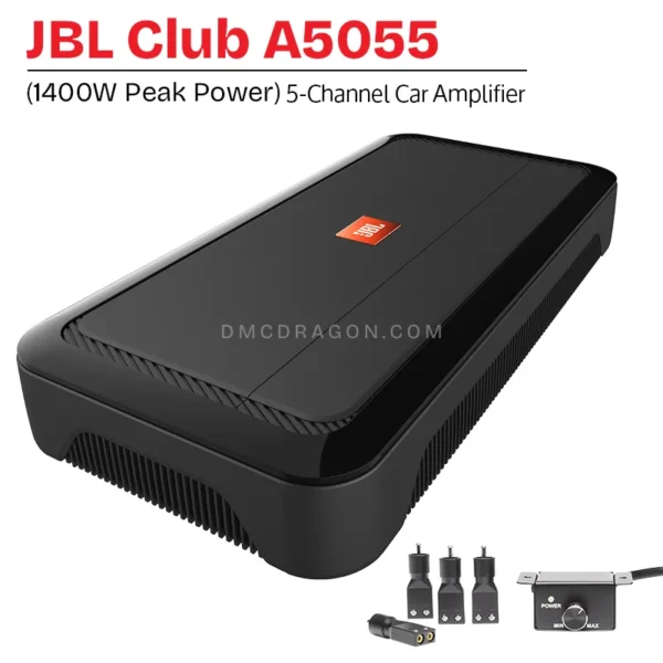 JBL Club A5055 5-Channel Car Amplifier | 1400W Peak Power | Bass Remote