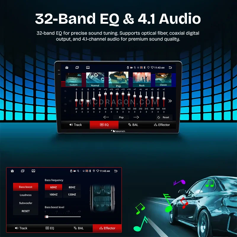 Nakamichi NAM5710 4GB64GB Built in 32EQ Sound Equalizer