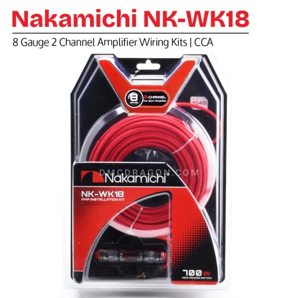 Nakamichi NK-WK18 2-channel Amplifier Wiring 8-Gauge CCA 700W Max Power Rating