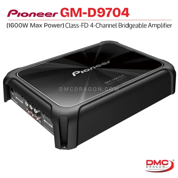 Pioneer GM-D9704 Class-FD 4-Channel Bridgeable Amplifier with 1600W Max Power | Bass Boost Remote
