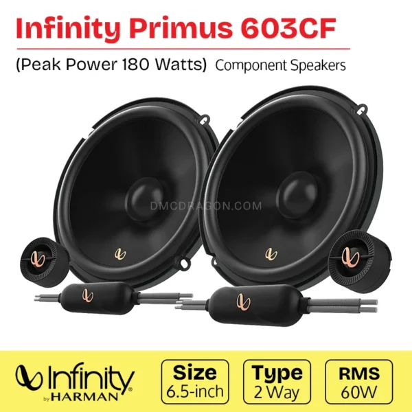 Infinity Primus 603CF Car Component Speakers 180W Peak / 60W RMS 6.5-inch 2-Way