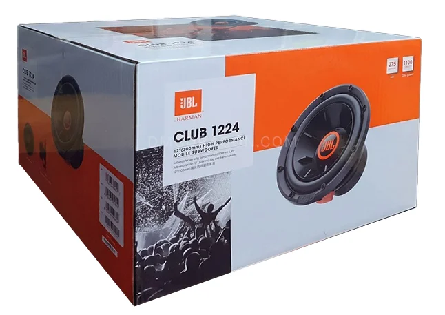 JBL CLUB 1224 Car Subwoofer 1100W Peak 275W RMS Selectable Smart Impedance