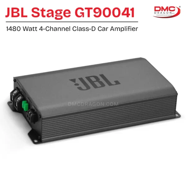 JBL Stage GT90041 4-Channel Class-D Car Amplifier | High-Performance Stereo | Bridgeable 1480W