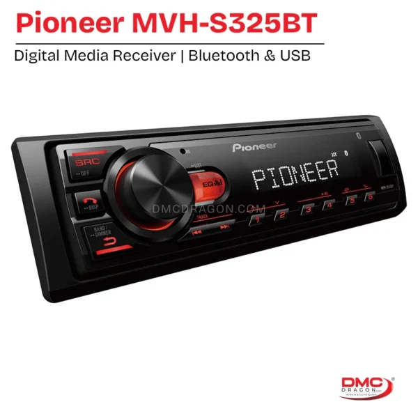 Pioneer MVH-S145BT Single-DIN Digital Media Receiver | Bluetooth & USB
