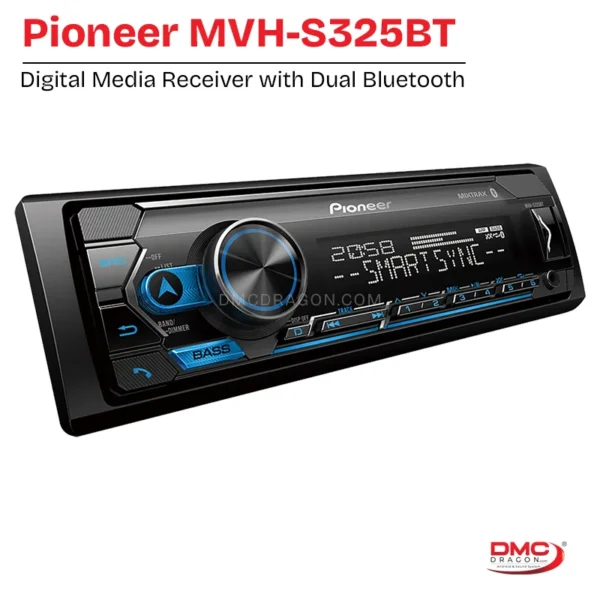 Pioneer MVH-S325BT Bluetooth Car Stereo Receiver | Dual Bluetooth for iPhone & Android