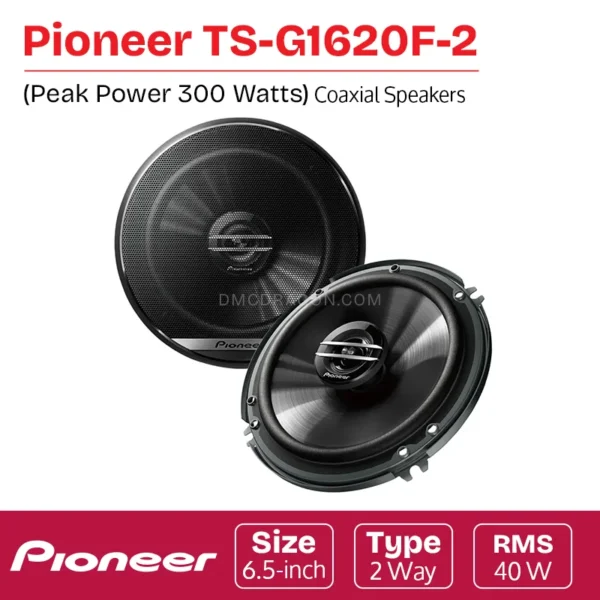 Pioneer TS-G1620F Car Coaxial Speakers 300W Peak Power / 40W RMS 2-Way Original