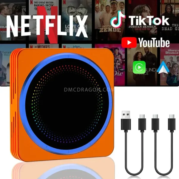 AI015 Wireless CarPlay AI Box 4GB+32GB | Android Auto & Apple CarPlay | Plug & Play Via USB