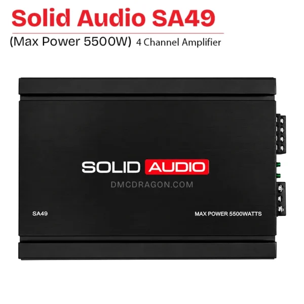 Solid Audio SA49 4-Channel Class AB Car Amplifier | 5500W Max Power