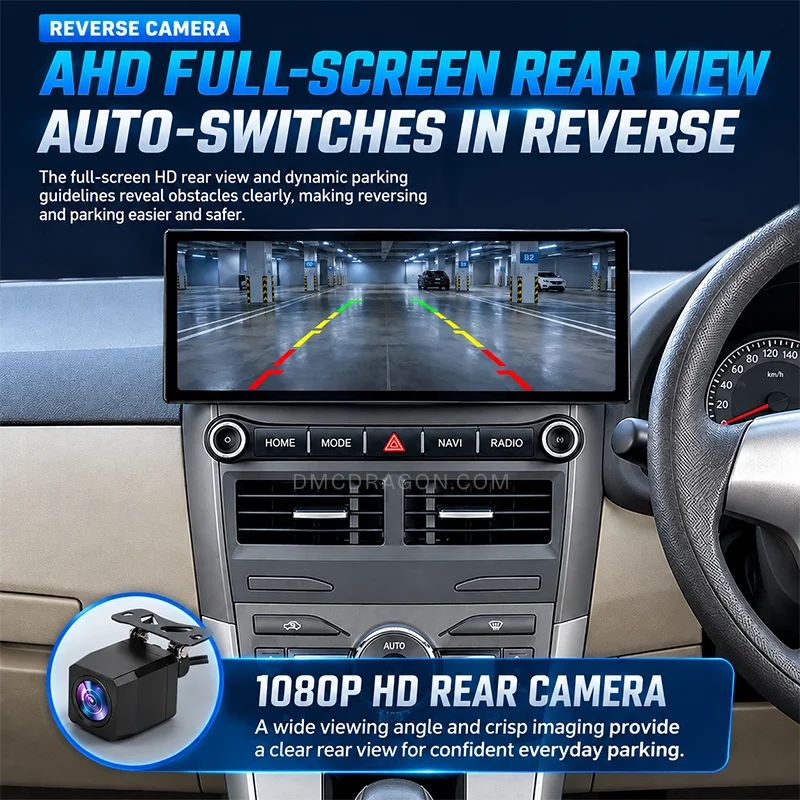 Toyota Corolla 2007 2013 New Style 12.3 inch screen Reverse Function
